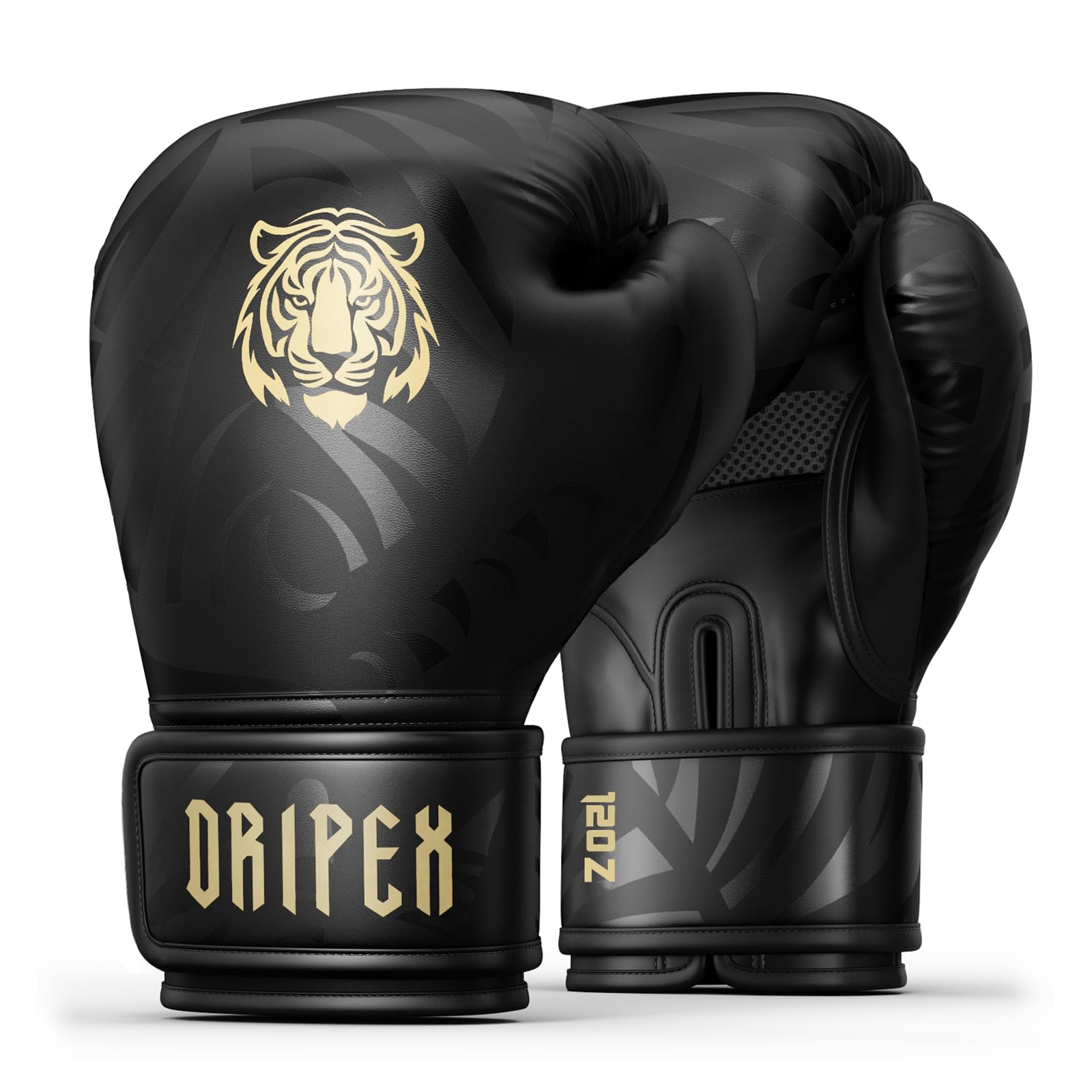 Dripex Boxhandschuhe, Boxsack Punchinghandschuhe, PU Leder Boxing Gloves, MMA Sparring Handschuhe Muay Thai Kickboxhandschuhe Männer Damen Jugendliche 8 10 12 14 16 oz