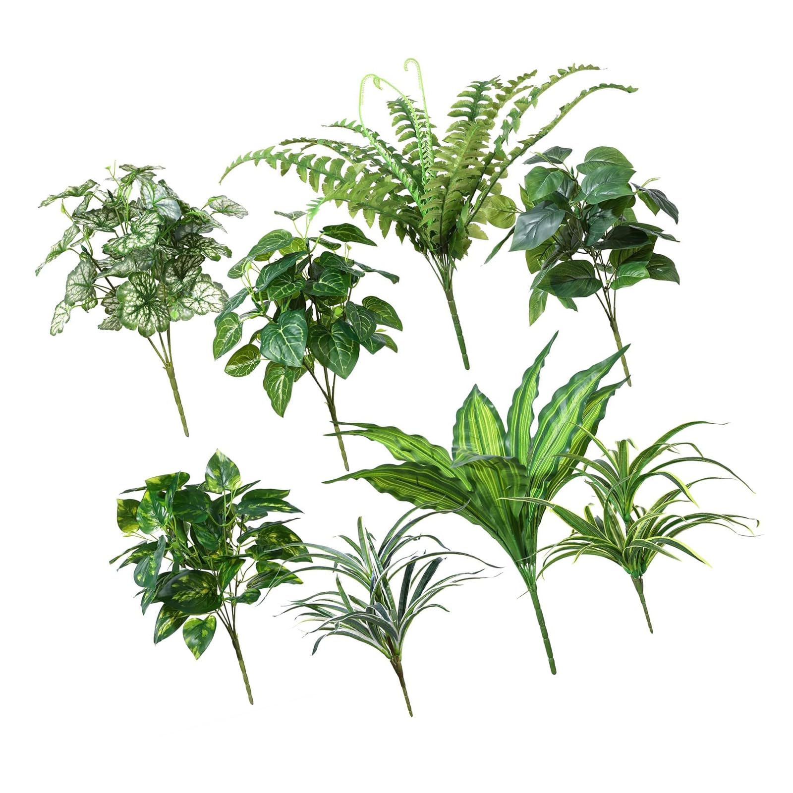 Piceioep Artificial Leaves for Outdoor Porch Realistic Faux Greeneries Weather Resistant Party Decoration Foliation Deck