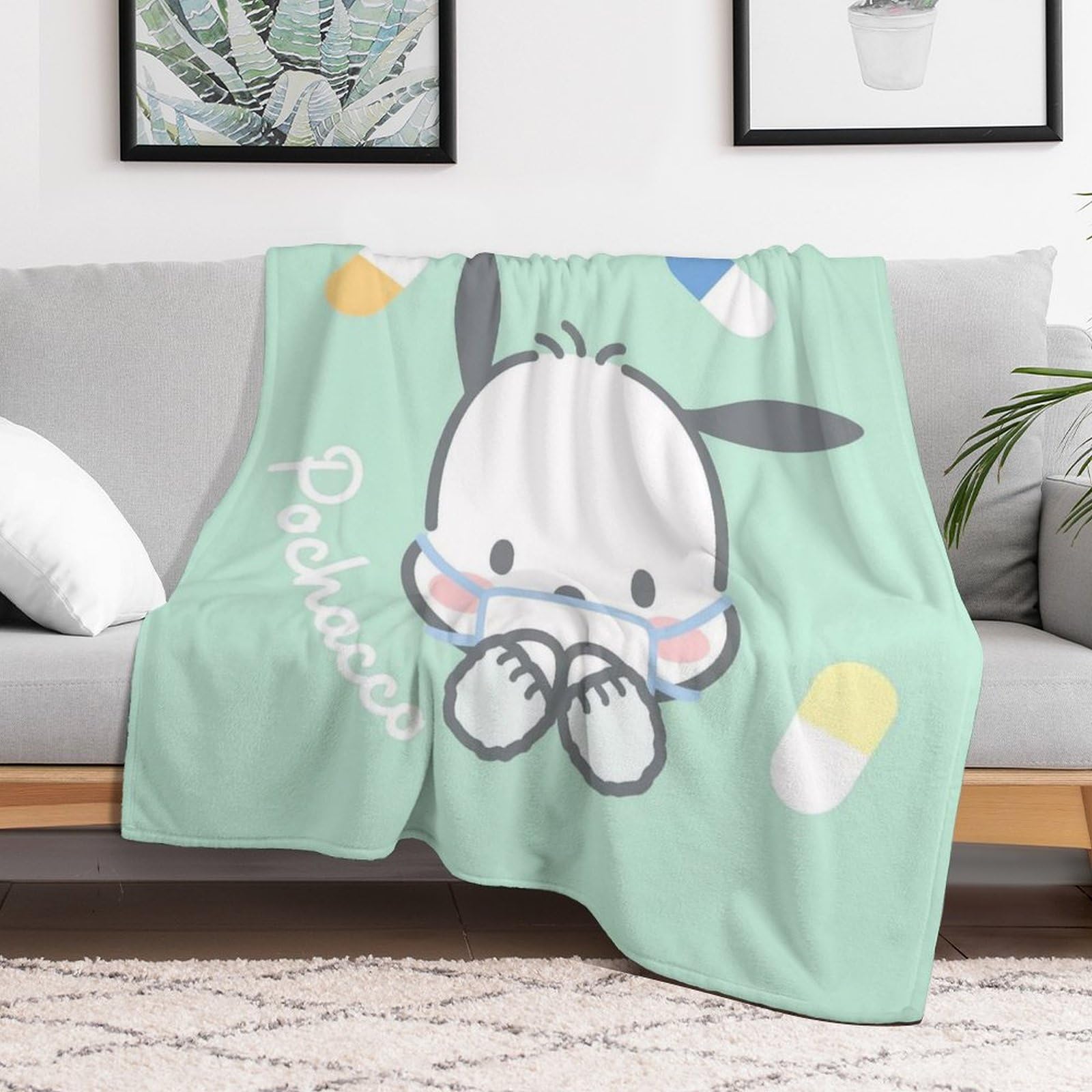 Amazon｜ポチャッコ ブランケット アニメ シングル 洗える 毛布