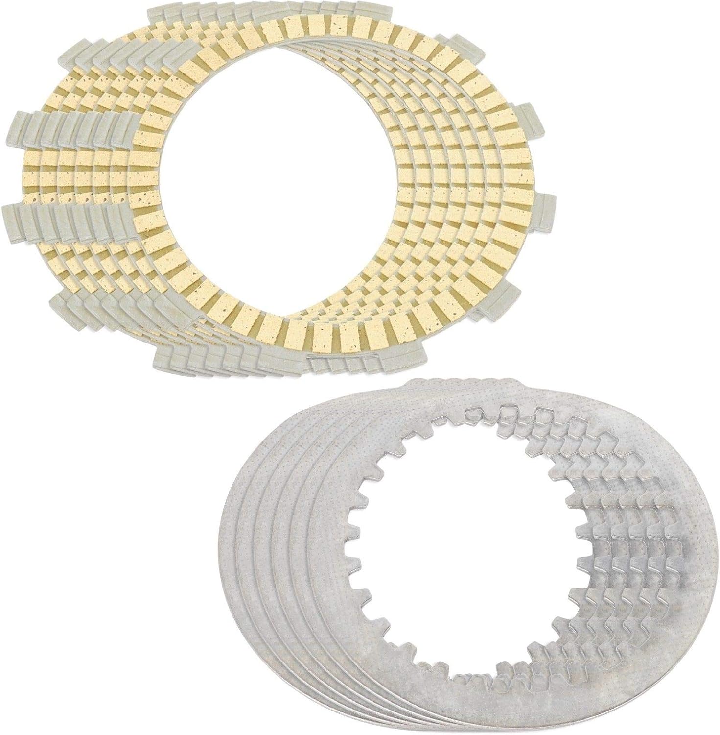 Caltric Clutch Friction And Steel Plates Compatible with Yamaha Dt250 Dt400 1977 1978 1979