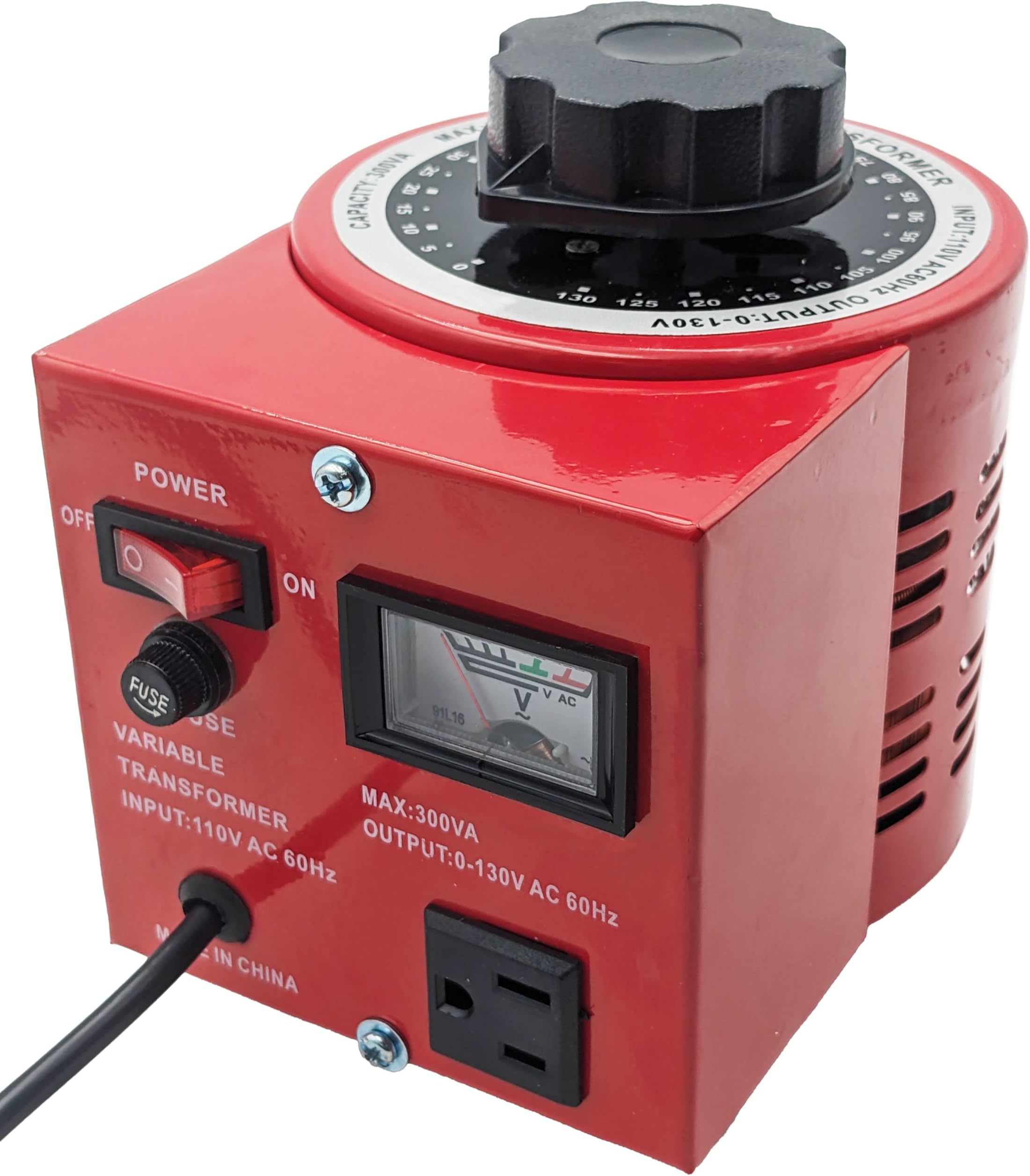 EX ELECTRONIX Express Variable Transformer, 300 VAC Max, 0-130V Output, 3 Amp