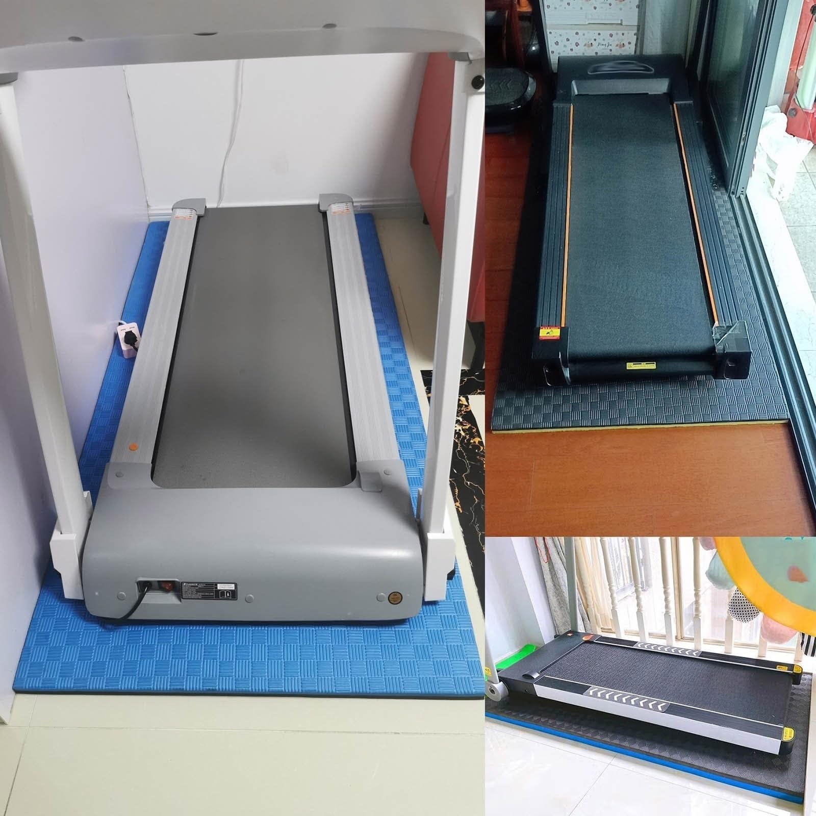 WORDFUN Tappetino Fonoassorbente per Tapis Roulant, Tappetino per Esercizi Ad Alta Densità, Tappetino Antivibrazione Antiscivolo, Tappetini Fitness Casa, Protegge Pavimenti in Legno E Moquette