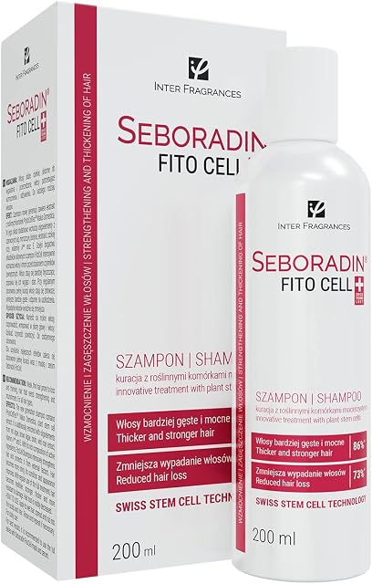 SEBORADIN FITO CELL Hair Shampoo for Stronger Hair 200 ml | Hair Loss and Regrowth | Swiss Technology Stem Cells Phytocelltec Malus Domestica | Hair & Scalp Treatment | Hair Care Hair Products