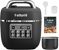 Fullwill 3 Quart Electric Pressure Cooker Multi-Cooker: Slow Cooker, Rice, Sauté, Nonstick Pot for Singles & Couples