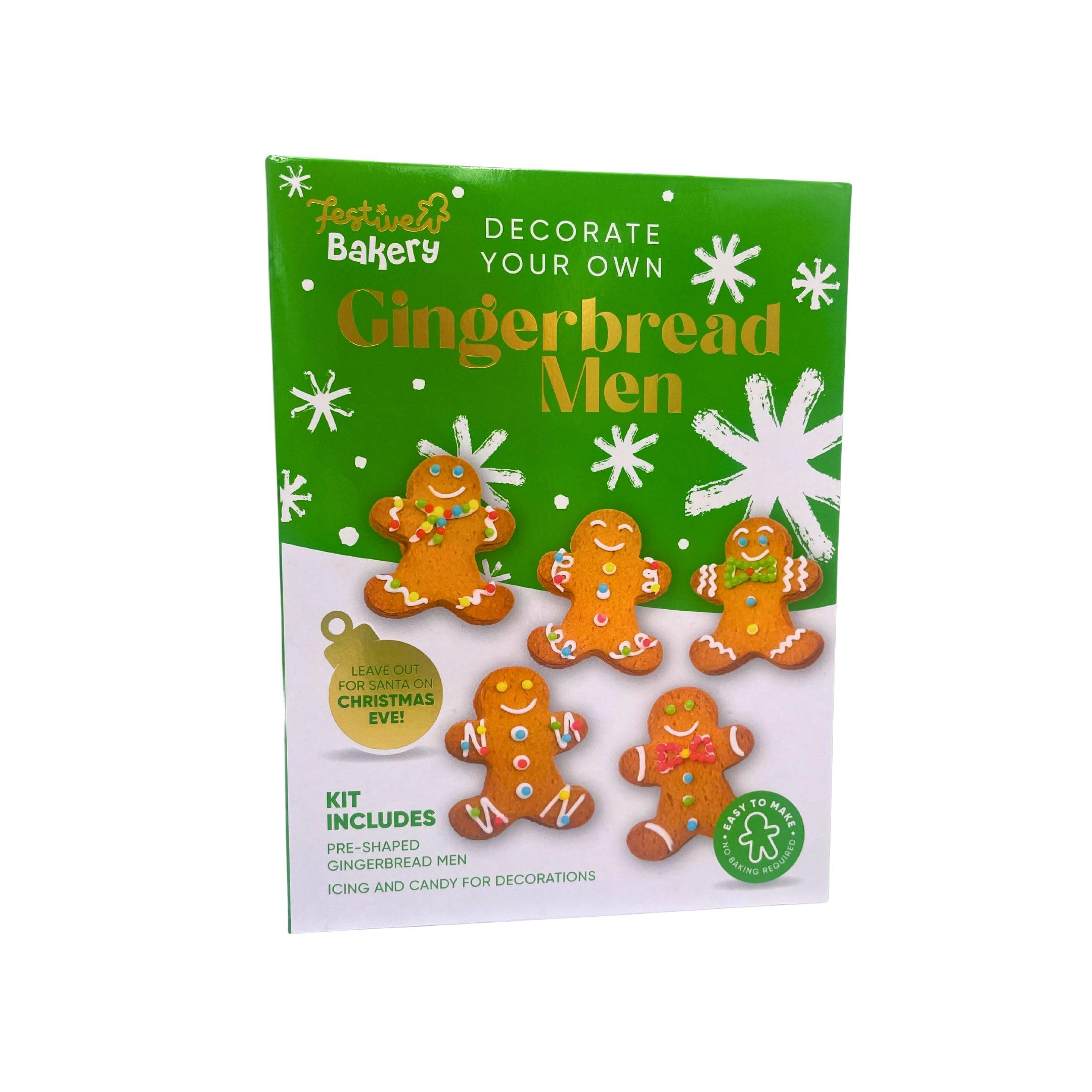 Decorate Your Own Gingerbread Men 139g - Easy To Make - No Baking - Includes Pre-shaped Gingerbread, Icing & Decorations - Christmas Fun For All The Family!