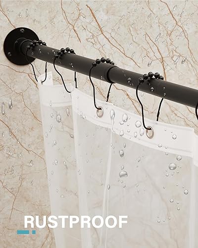 Miniatura 6 de Barra de cortina de ducha de esquina, 24-53 pulgadas x 24-53 pulgadas Barra de ducha ajustable en forma de L sin flacidez 304 inoxidable 304 barra