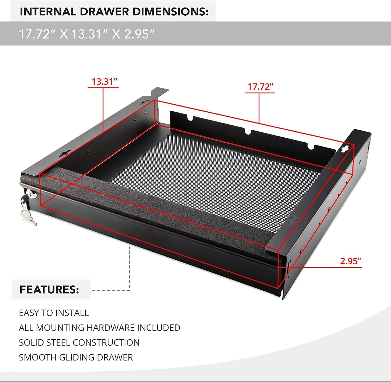 Best Cyber Deals 🔥 Penn Elcom Under Desk Laptop Drawer, Lockable, for 17” Laptops - Premium Sliding Security Drawers - Model EX-6201B Black Friday - 60% OFF Penn Elcom Under Desk Laptop Drawer, Lockable, for 17” Laptops - Premium Sliding Security Drawers - Model EX-6201B