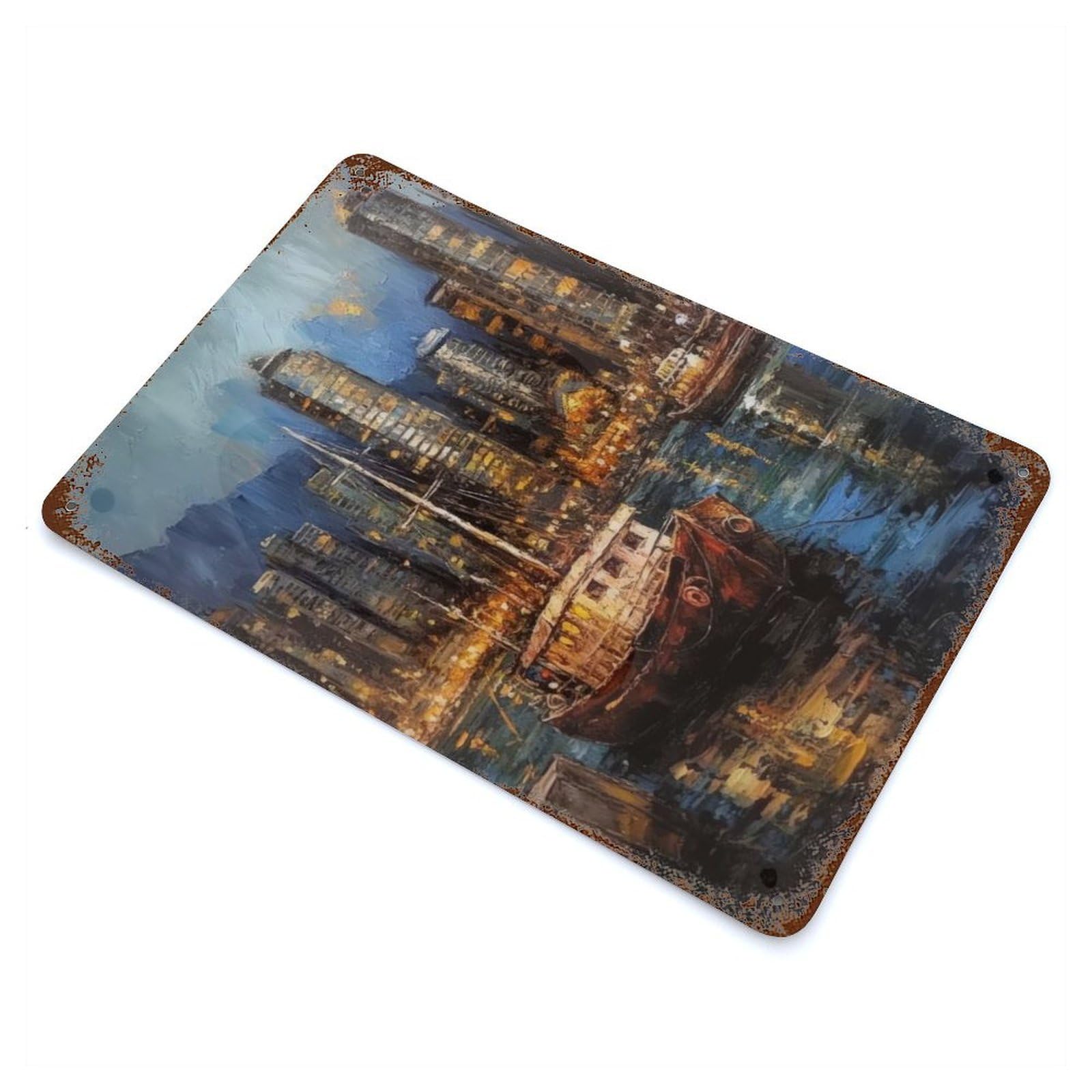 Vancouver Beauty Canada Vintage Rust Metal Sign 11.8"x7.9", for Pub, Kitchen And Man Cave Decor, Rustic Home Decor