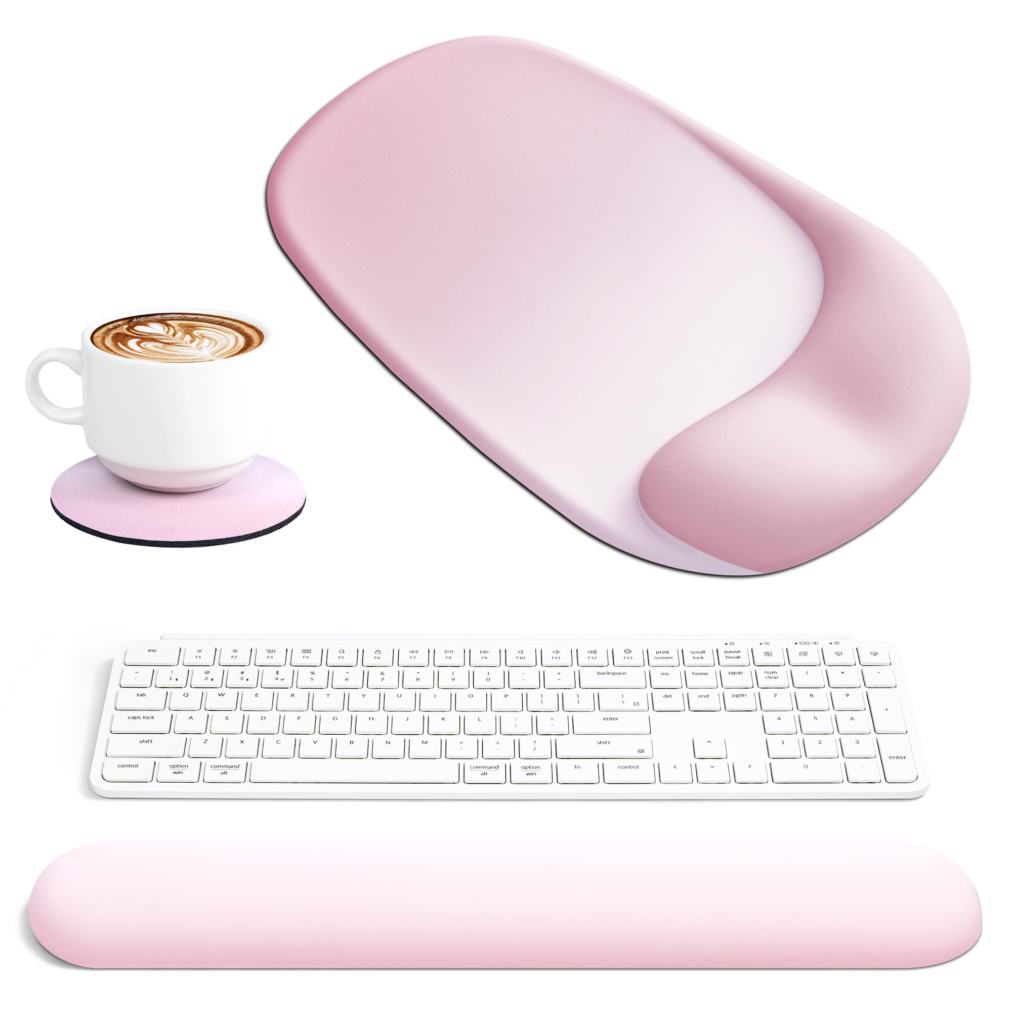 Ospelelf Wrist Rest for Keyboard and Mouse Ergonomic Mouse Pad with Wrist Support Memory Foam Wrist Rest for