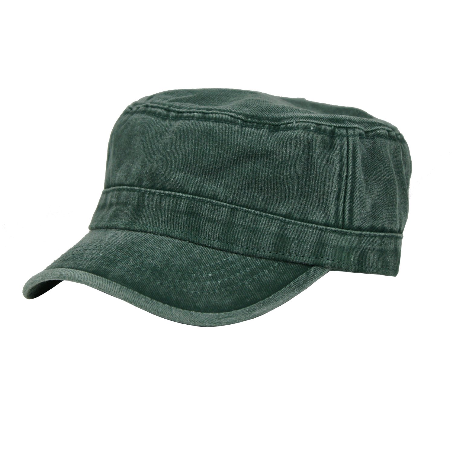 FREEBIRD99 Low Profile Cotton Flat Top Peaked Army Military Cadet Cap Hat