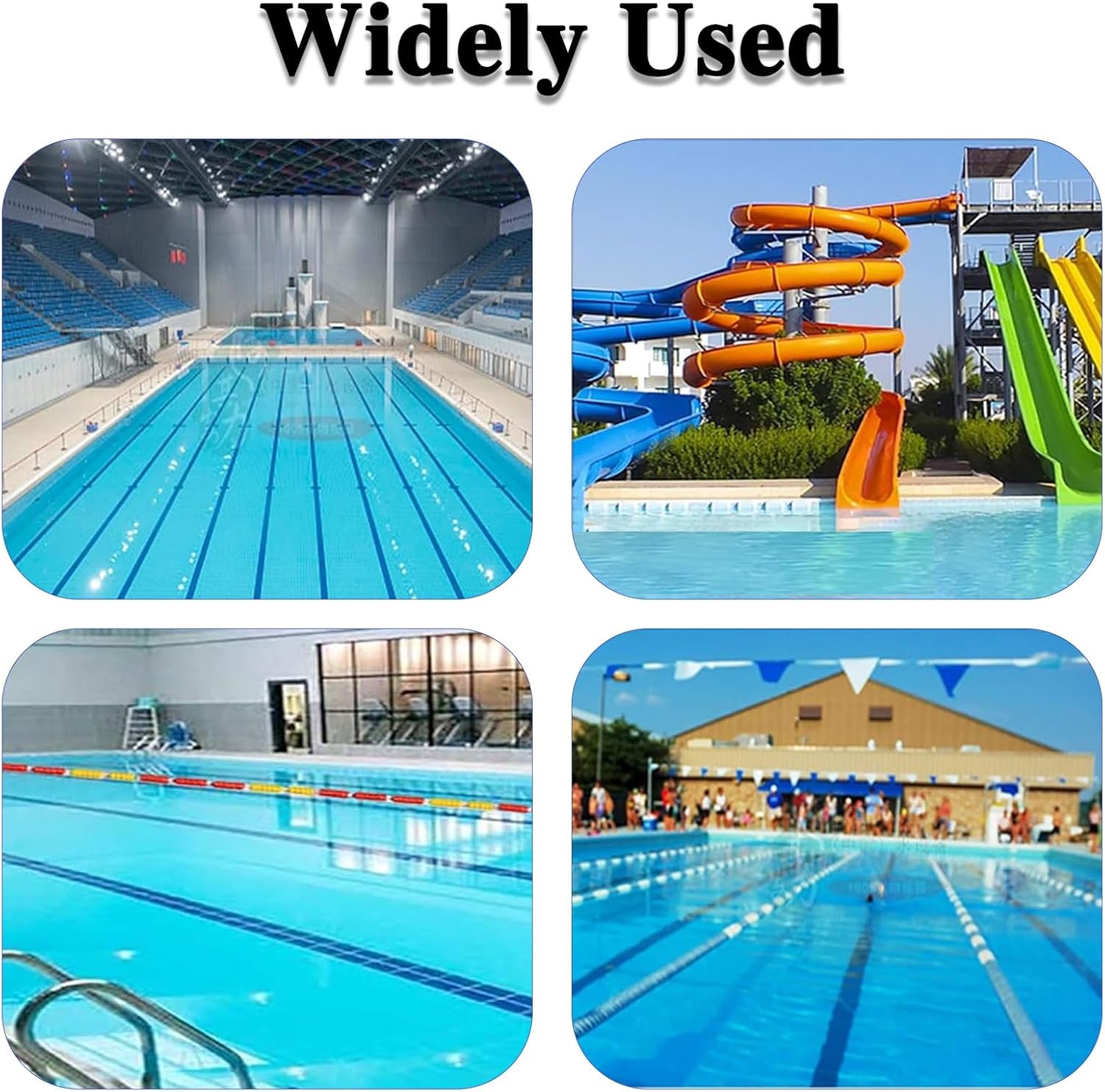 9ft/2.7m Swimming Pool Safety Rope and Float, Pool Rope Buoy to Divide Pool, Pool Lane Divider with 2 Stainless Steel Hooks, Pre-Assembled Shallow End Divider, Floating Rope