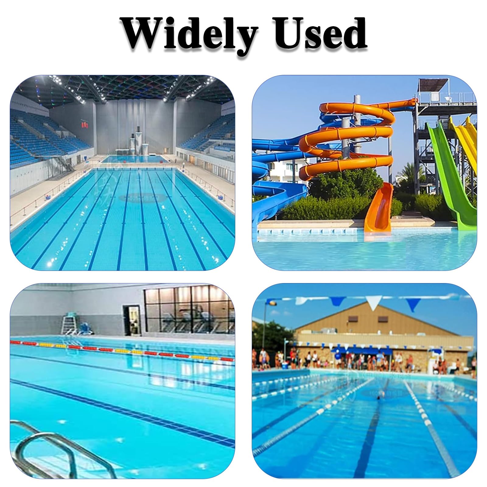 Pływające liny basenowe Swimming Pool Supply do podziału za pomocą boi i haków ze stali nierdzewnej, regulowana lina rozdzielająca do płytkich głębokich końców, 70 stóp/21,3 m