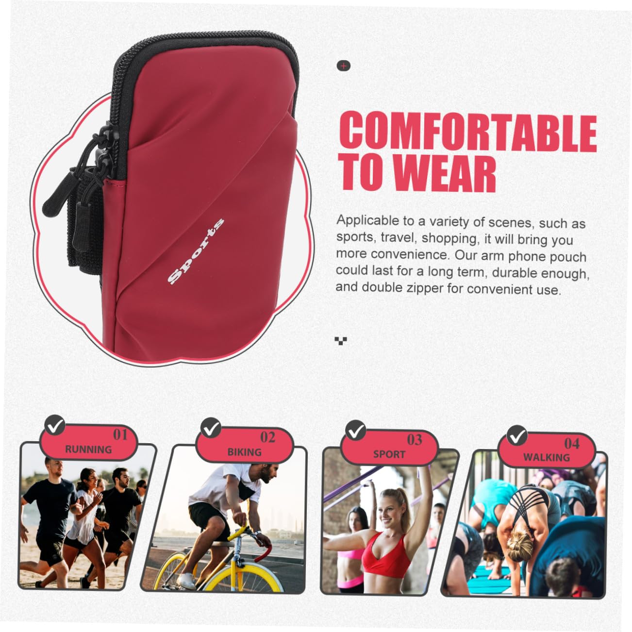 DOITOOL 3 Fundas para De Teléfono Celular Bolsa De Almacenamiento para De Entrenamiento Funda para Brazo para Correr