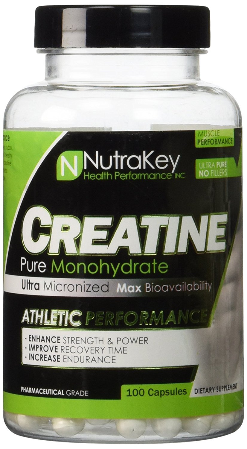 Cápsulas de monohidrato de creatina Nutrakey: fórmula ultramicronizada para máxima biodisponibilidad.