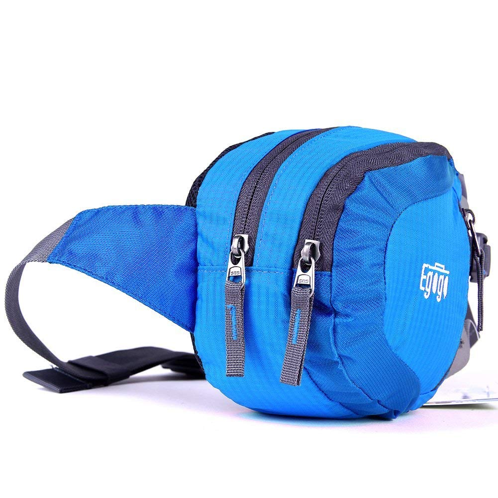 EGOGO Heuptas met flessenhouder Heuptasje Sport Taille Pack Waterfles taille Pack Wandelen tas met flessenhouder looptas voor Camping Klimmen Reizen Fietsen en Wandelen S2209 (Blauw