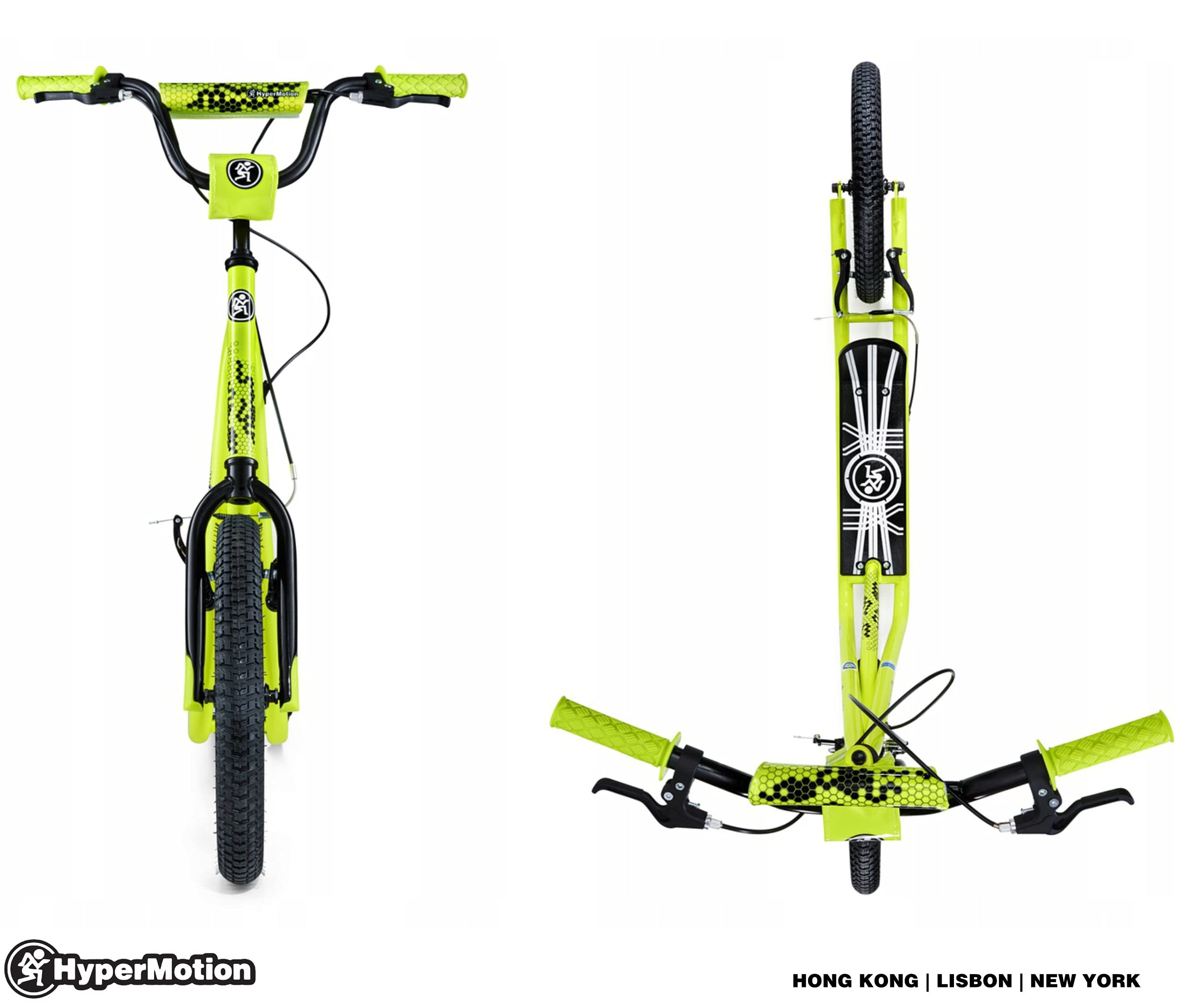 HyperMotion Hulajnoga dla Dzieci, Dorosłych i Młodzieży, Hulajnoga Miejska z Dużymi, Pompowanymi Kołami 2 נ16" (40 cm), Hamulce v-brake, Stalowa Rama, Regulowana Kierownica