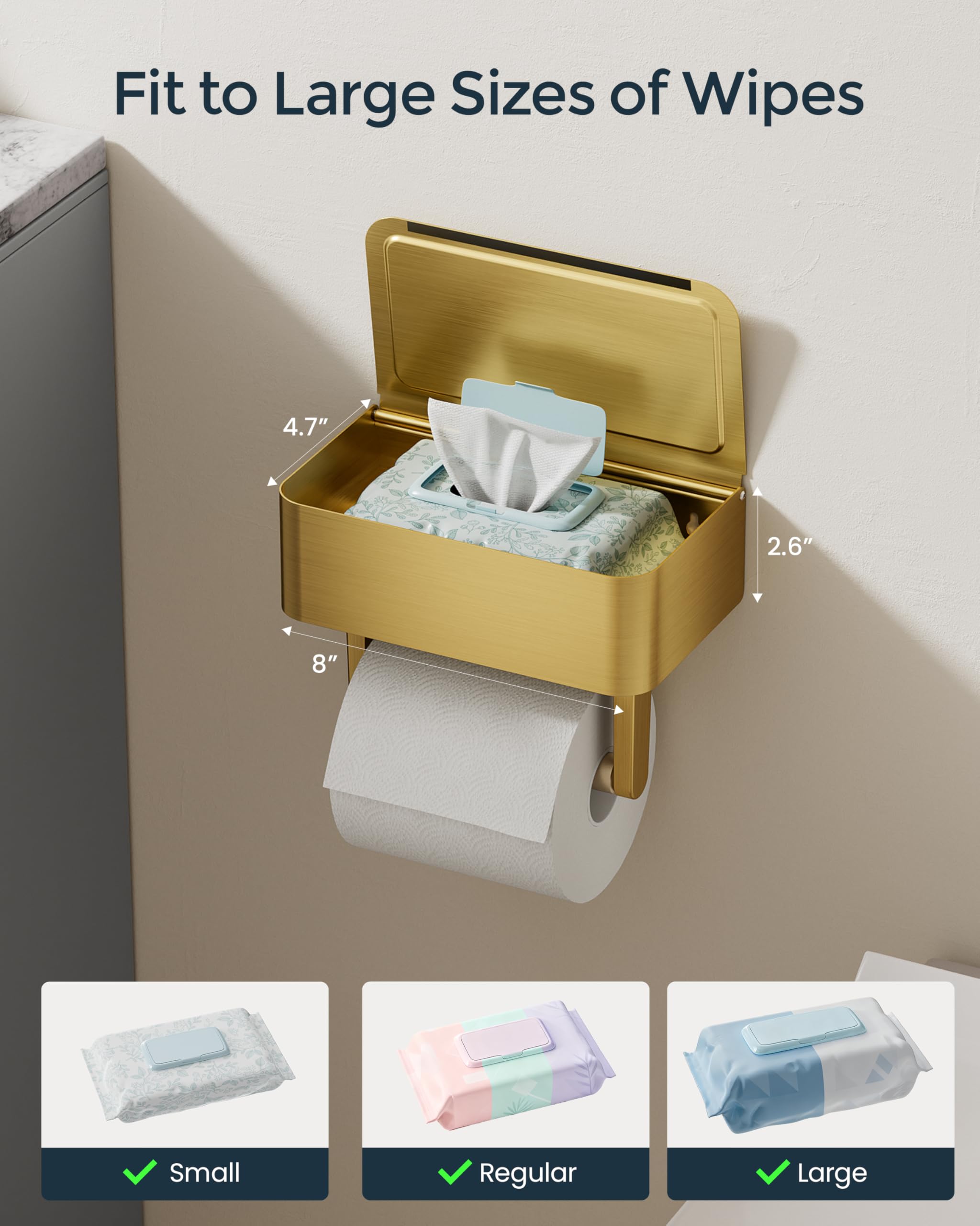 Soporte para Papel higiénico con Estante 697-G