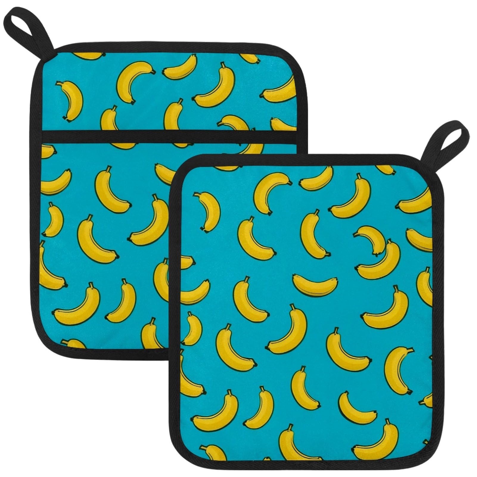 VAPOKF Banana Pot Holder, Heat Resistant Oven Cloths, Potholders & Oven Gloves, for Kitchen Cooking & Baking, Thick & Safe, Protection of Hands From Hot Utensils