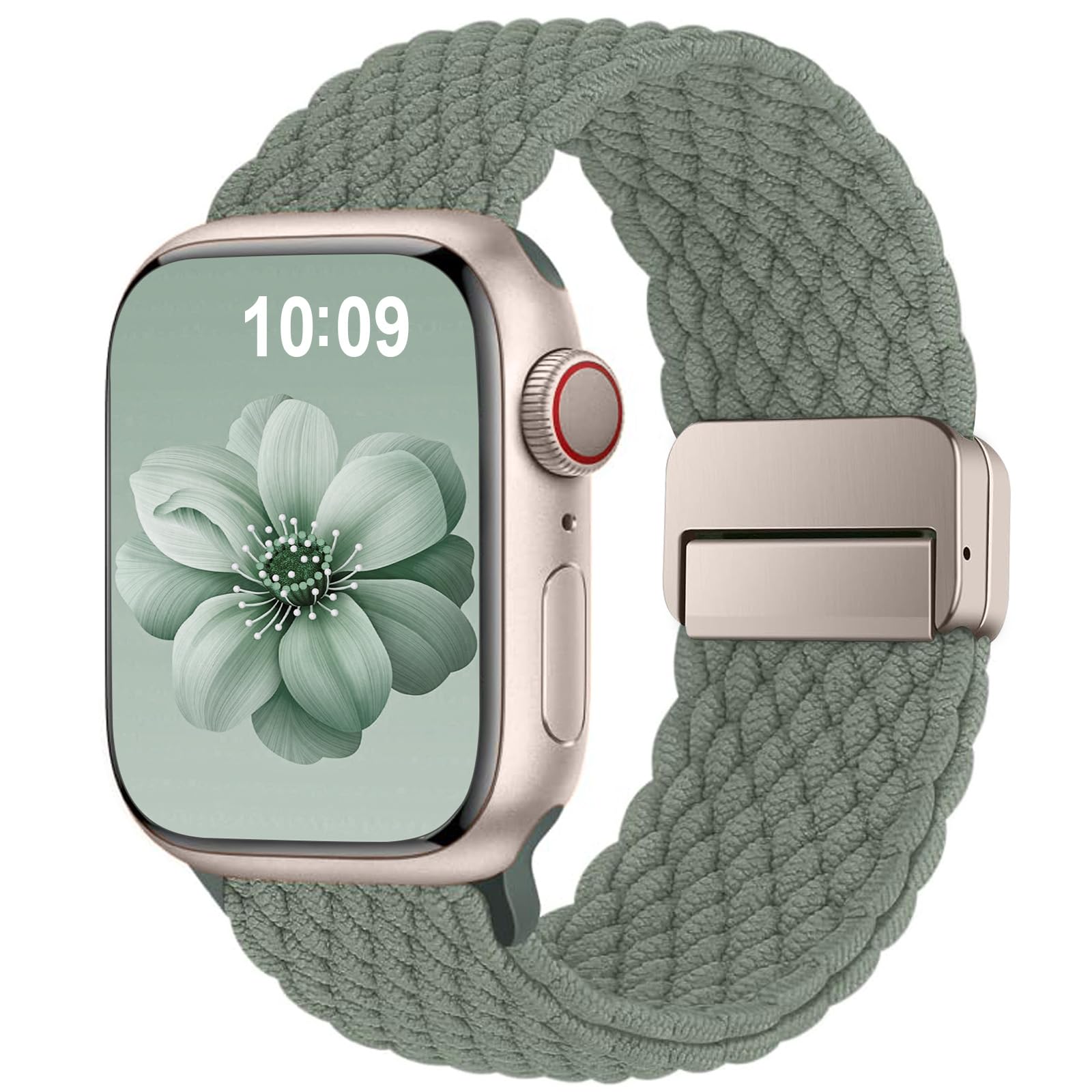 Higgs Geflochtenes Armband Kompatibel mit Apple Watch Armband 46mm 45mm 44mm 49mm 40mm 41mm 42mm 38mm Damen Herren, Armbänder für iWatch SE Series 10 9 8 7 6 5 4 3 2 1