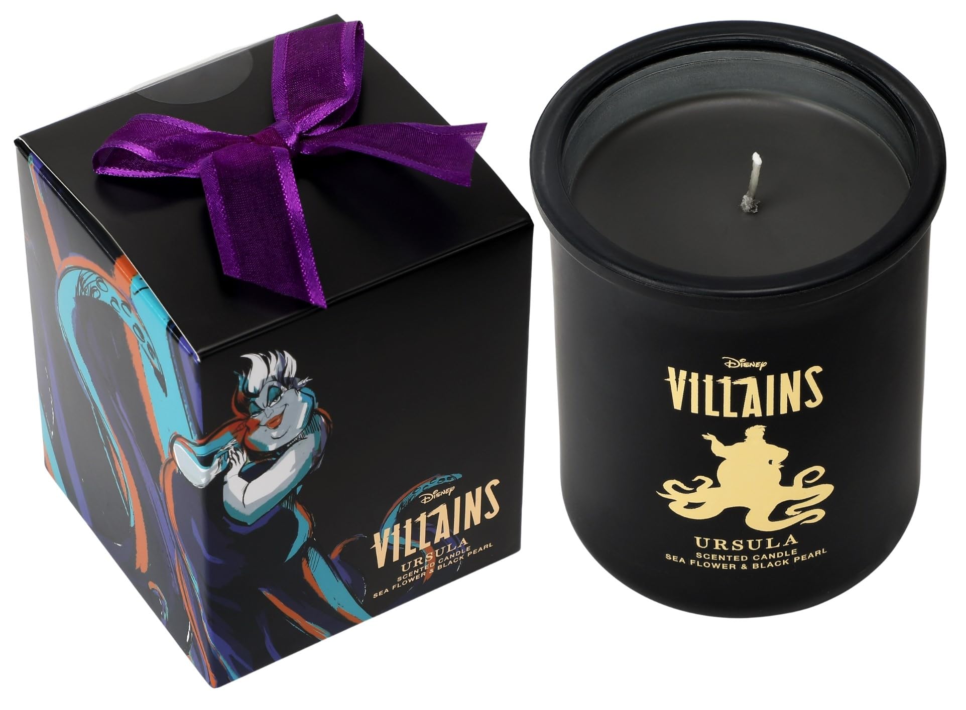 Disney Unisex Black Villains Ursula Candle – Sea Flower & Pearl 252G (1-Wick) Medium