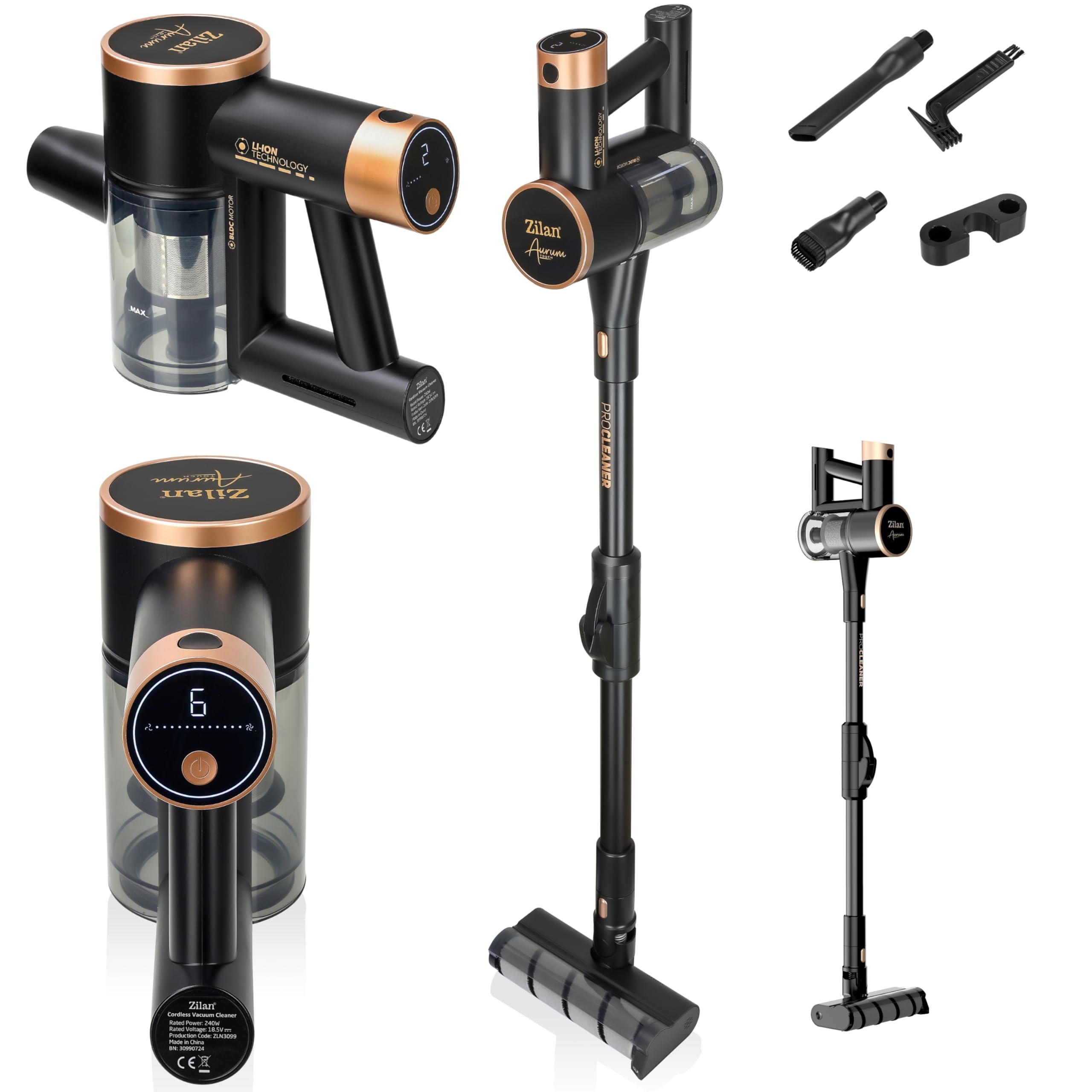 Aspiradora inalámbrica 3 en 1 con batería, aspiradora de mano para pelo de animales, alfombra para suelos duros con pantalla LED, filtro HEPA, potente aspiradora de mano inalámbrica, plegable, cepillo