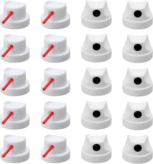 Spray Paint Caps for Rust-Oleum Aerosols, Thin & Wide Lines Nozzle Tips, Pack of 20