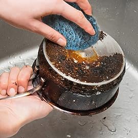 SCRUBIT 20 Pack Steel Wool Soap Pads - Metal Scouring Cleaning Pads for Dishes, Pots, Pans, and Ovens - Pre-Soaped for Easy Cleaning of Tough Kitchen Grease and Oil