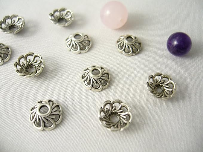 Amazon ビーズクラブ 座金 ビーズキャップ ななめ花びら 銀 40個 9mm ブレスレット 天然石 パーツ アクセサリーパーツ 通販 Amazon ビーズクラブ 座金 ビーズキャップ ななめ花びら 銀 40個 9mm ブレスレット 天然石 パーツ アクセサリーパーツ 通販