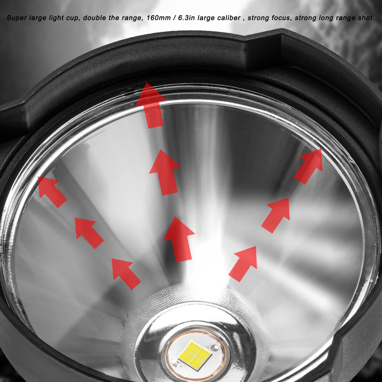 Amazon.co.jp: 充電式サーチライト懐中電灯、LEDスポットライト、5000