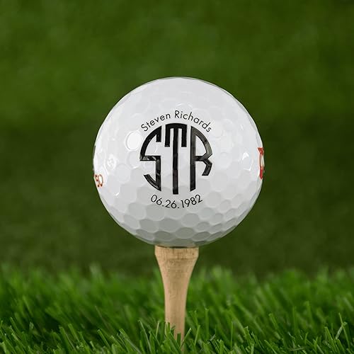 Miniatura 9 de Pelotas de golf personalizadas, manga de 3 pelotas de golf Wilson Staff Elite, diseños monogramados personalizados añaden tu nombre e iniciales
