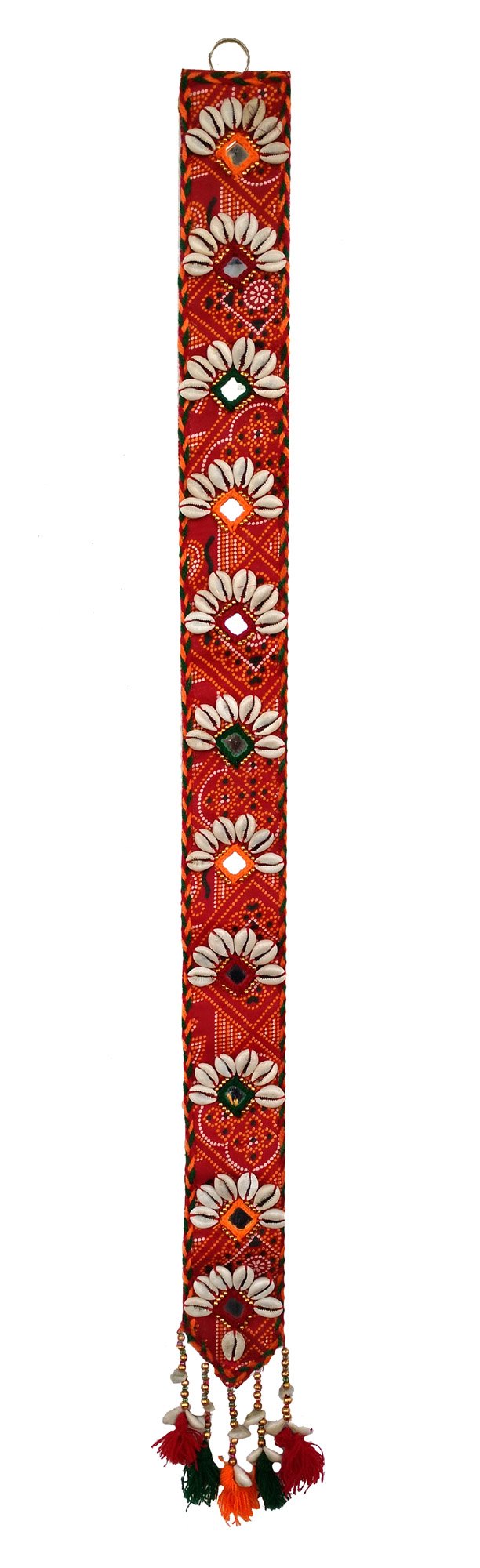 Striscia Murale Decorativa Fatta A Mano Rastogi - Kauri E Specchi - 95 Cm - Perfetta Per Diwali, Matrimoni, Natale - 4