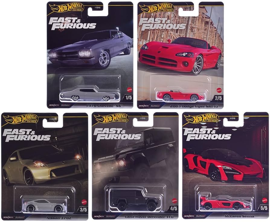 Amazon.com: Hot Wheels Fast & Furious Premium Die-Cast Cars Bundle