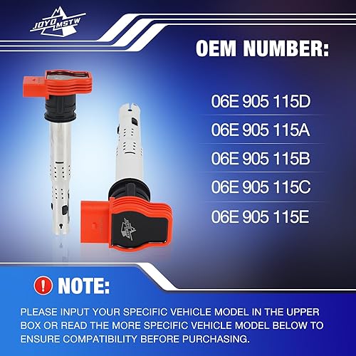 Miniatura 10 de Paquete de bobina de encendido de repuesto para Toyota Scion Echo Prius Yaris 2001-2009 xA xB 2004-2006 Reemplazo UF316 C1304 5C1293 Juego de 4