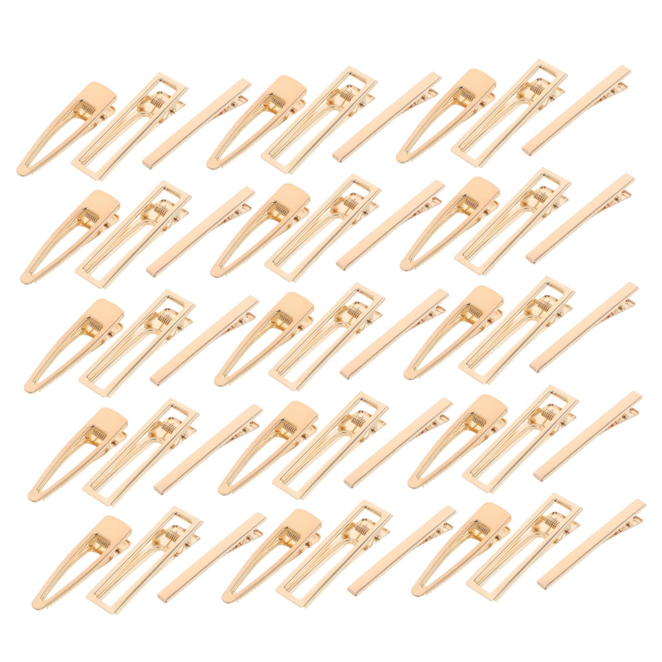 60 pezzi Fermagli per Capelli Alligatore in Metallo Oro Clip Barrette per Bambina Donna Accessori Leggeri e Comodi per Styling e Fai da Te