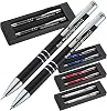 Writing Set with Ballpoint Pen and Mechanical Pencil Made of Metal with Engraving Blue Ballpoint Pen Personalised Ballpoint Pen Engraved Ballpoint Pen with Name (10) Black