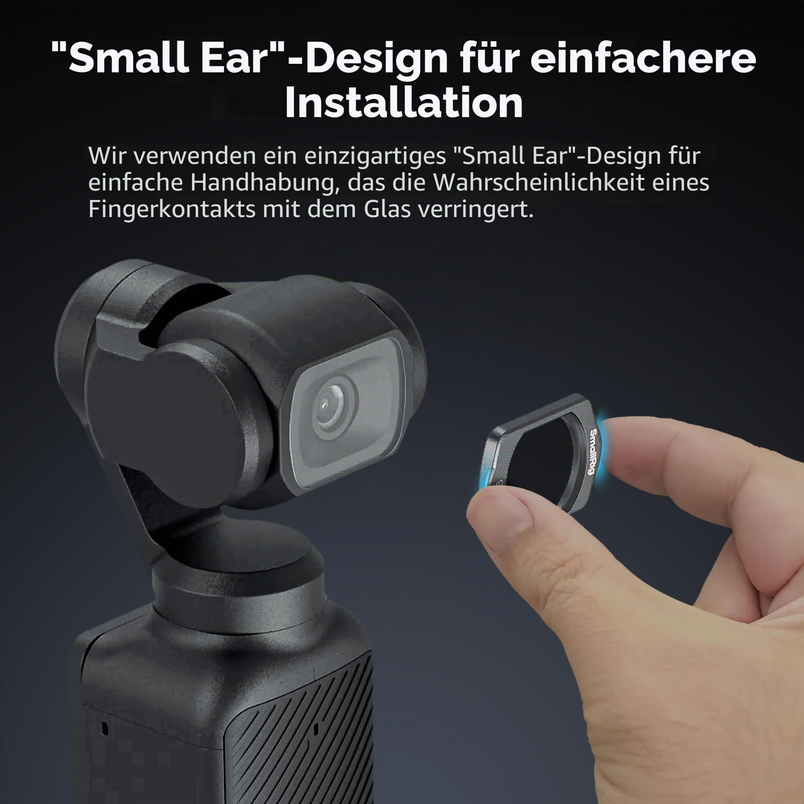SMALLRIG Magnetic Filters Magnetfilter-Set für DJI Osmo Pocket 4/3, VND2-5-Filter, ND16/CPL-Filter, LPF-Filter und Displayschutz - 4776