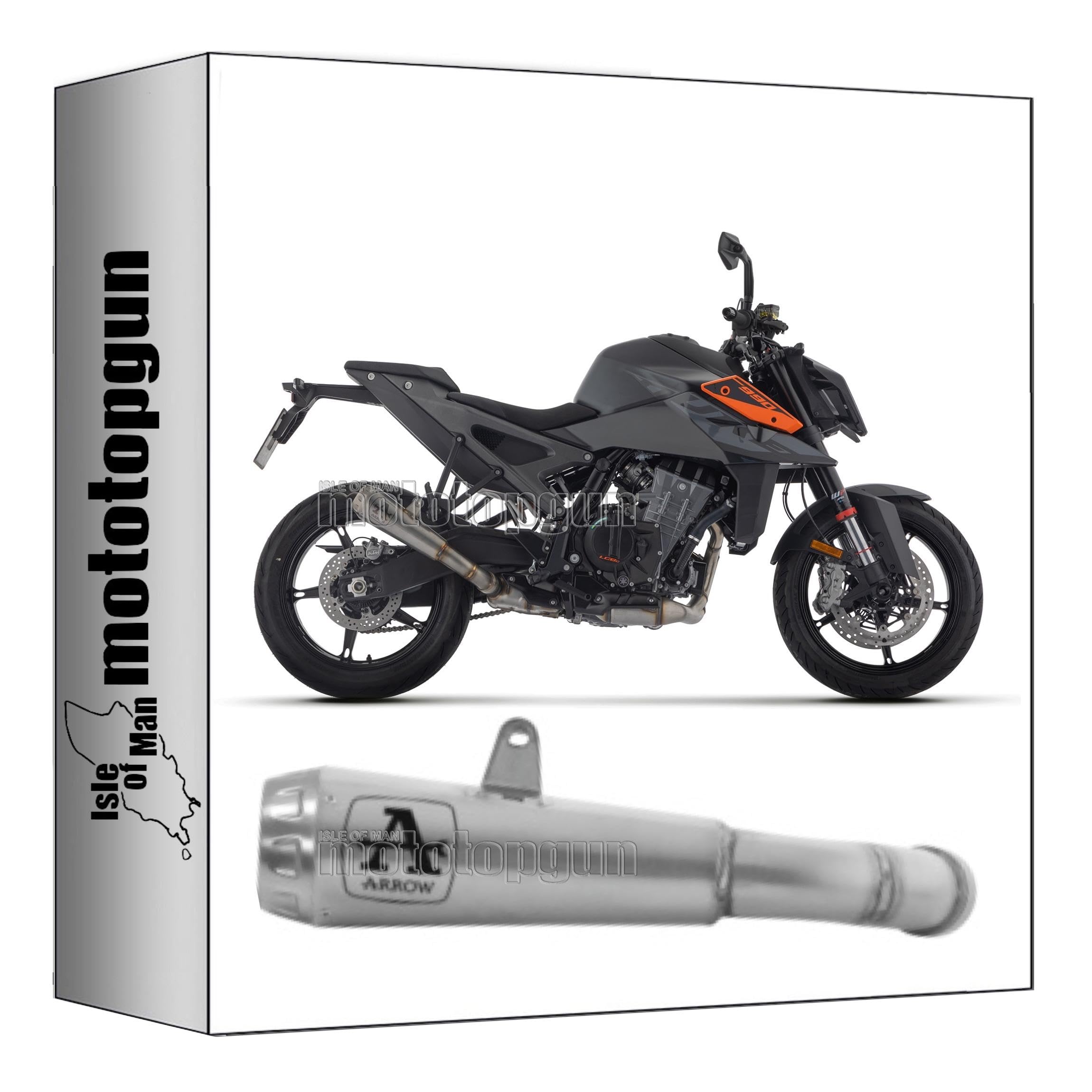 scarico omologato arrow pro-race in titanio con coppa in titanio compatibile con ktm duke 990 2024 mototopgun 71973pr