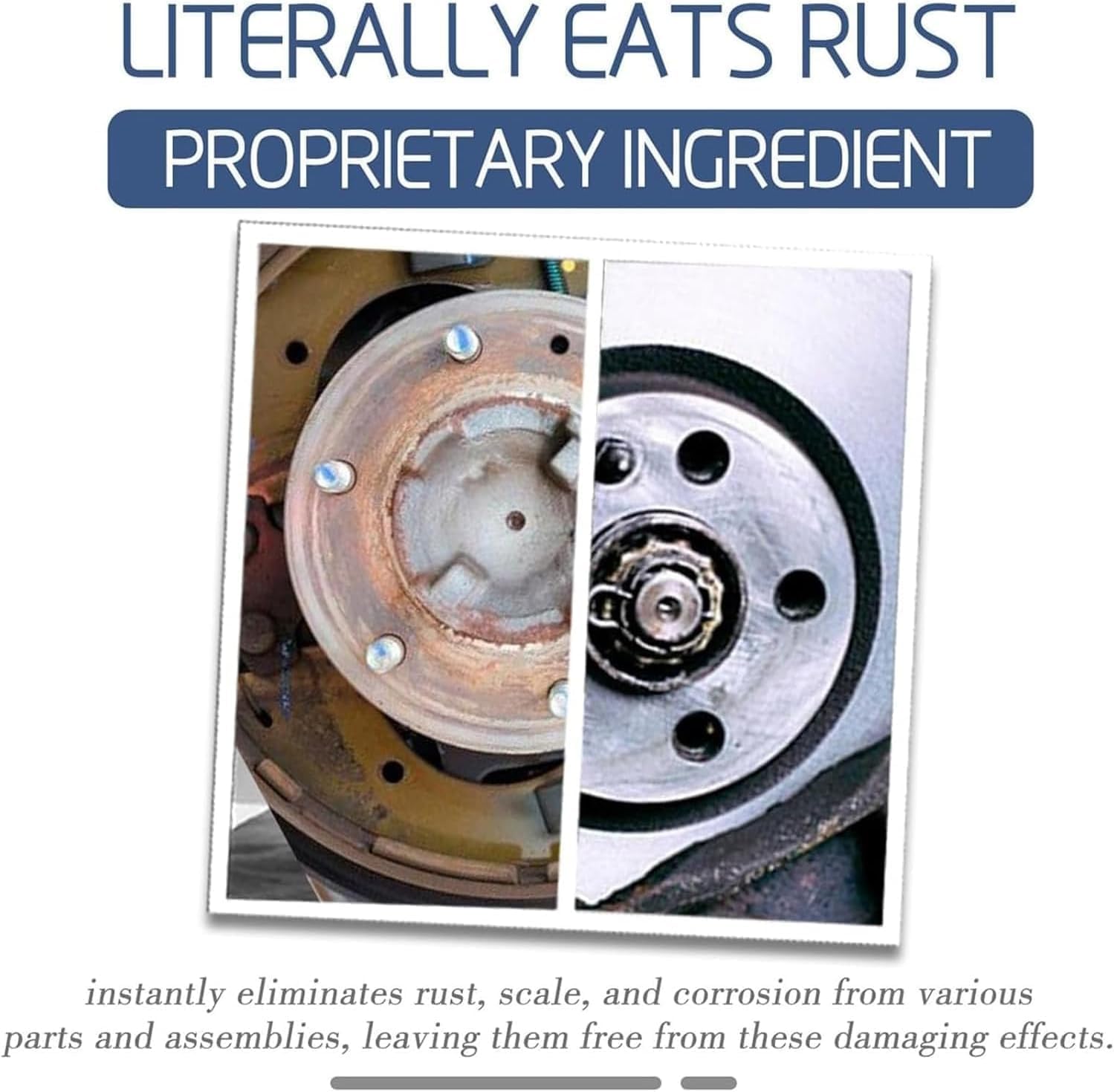 2026 Upgrade Multipurpose Rust Stain Remover, Heavy Duty Metal Cleaner,Fast Acting Heavy Duty Rust Dissolver for Cars, Tools, Bolts & More 2PC - 5