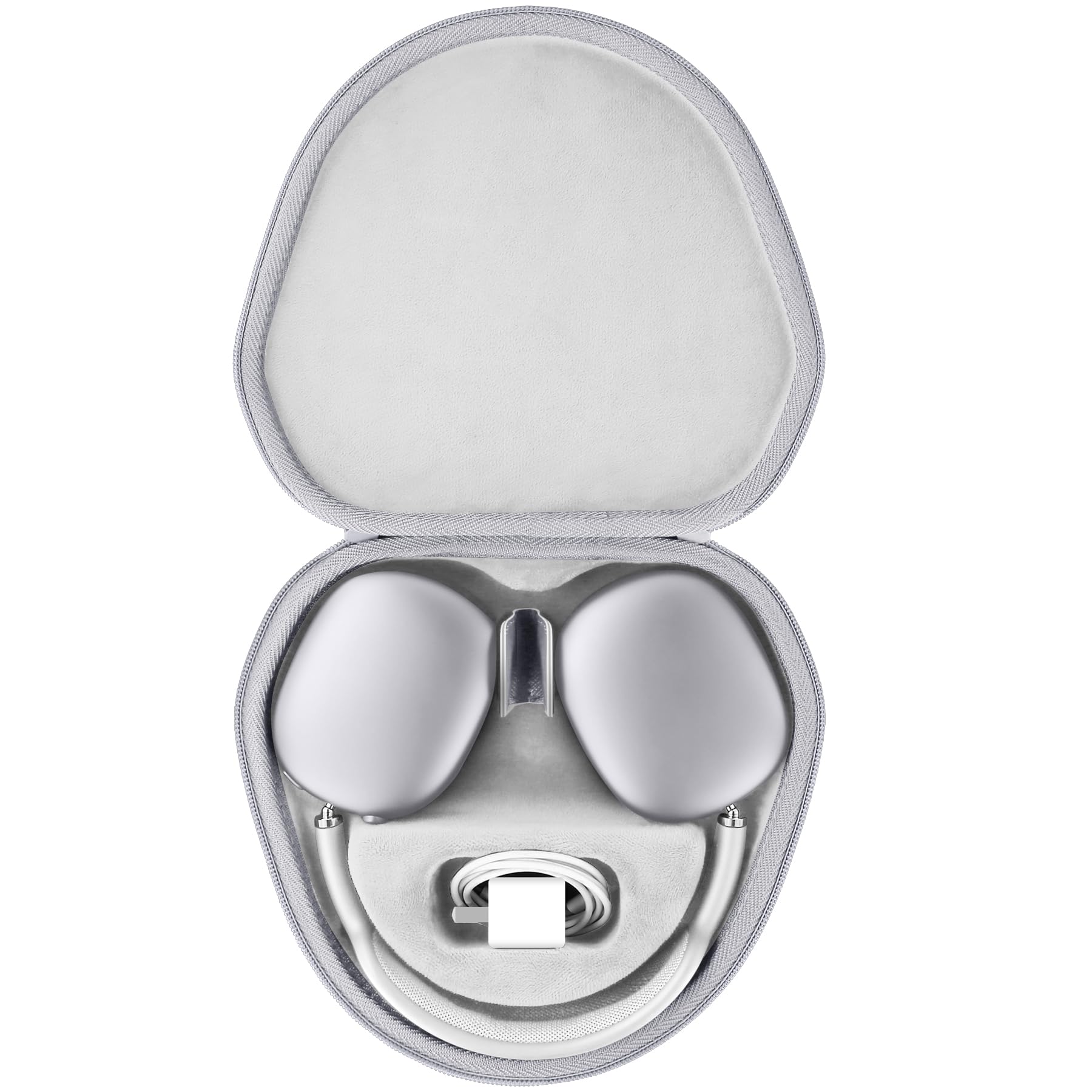 co2CREAHard Case with Sleep Mode Replacement for Apple AirPods Max Wireless Over-Ear Headphones (White Case)