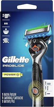 Gillette Fusion5 ProGlide Power Mens Razor, Handle & 1 Blade Refill
