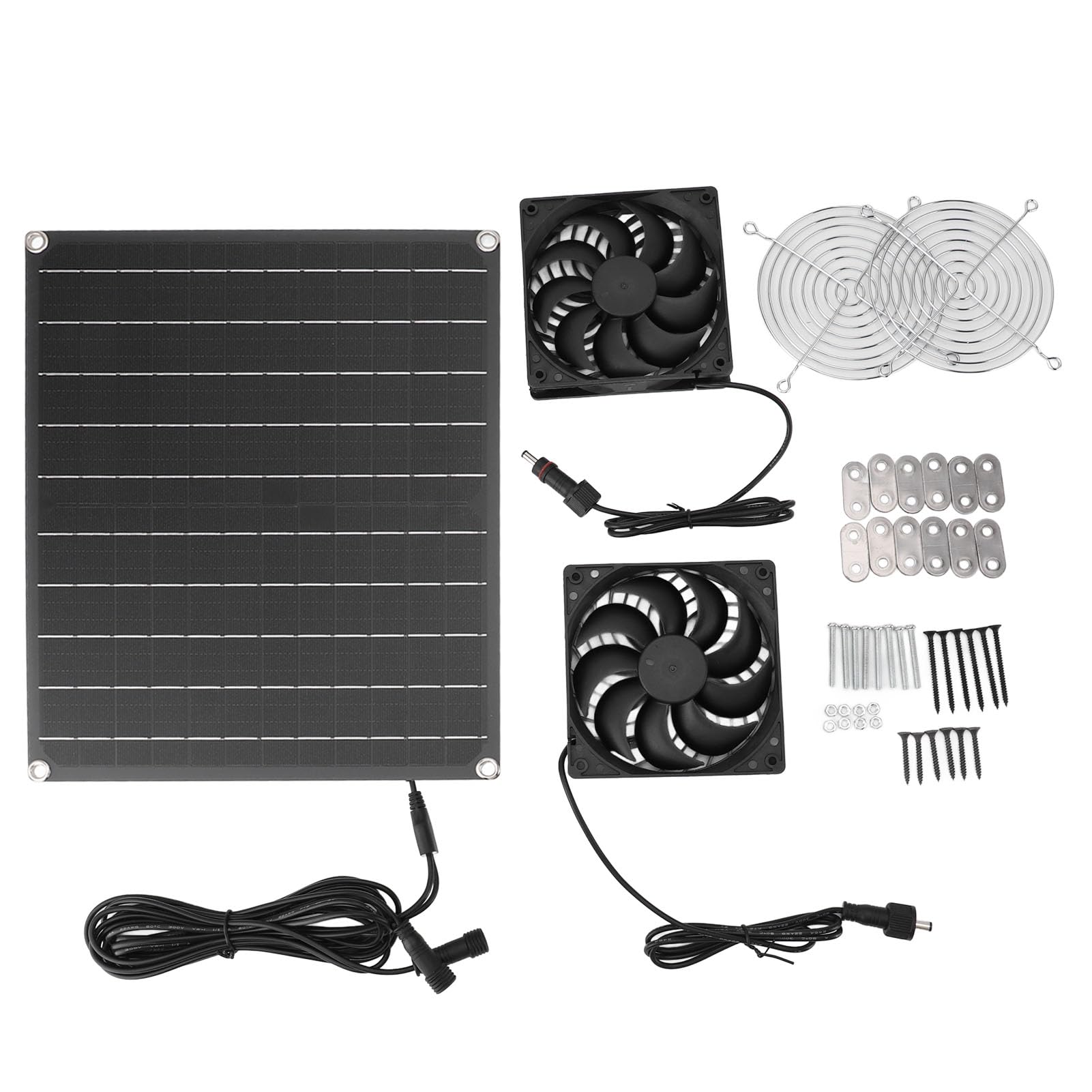 Generic Ventilatore Ad Energia Solare Scarico Durevole Monocristallino da 15 W per Locali Tecnici per Domestici