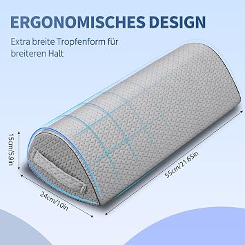 pozico Knee Pillow for Side Sleepers - Ergonomic Memory Foam Leg and Positioning Pillow Leg Pillow for Knee Hip & Back Pressure Relieving with Washable Cover and Carry Handle