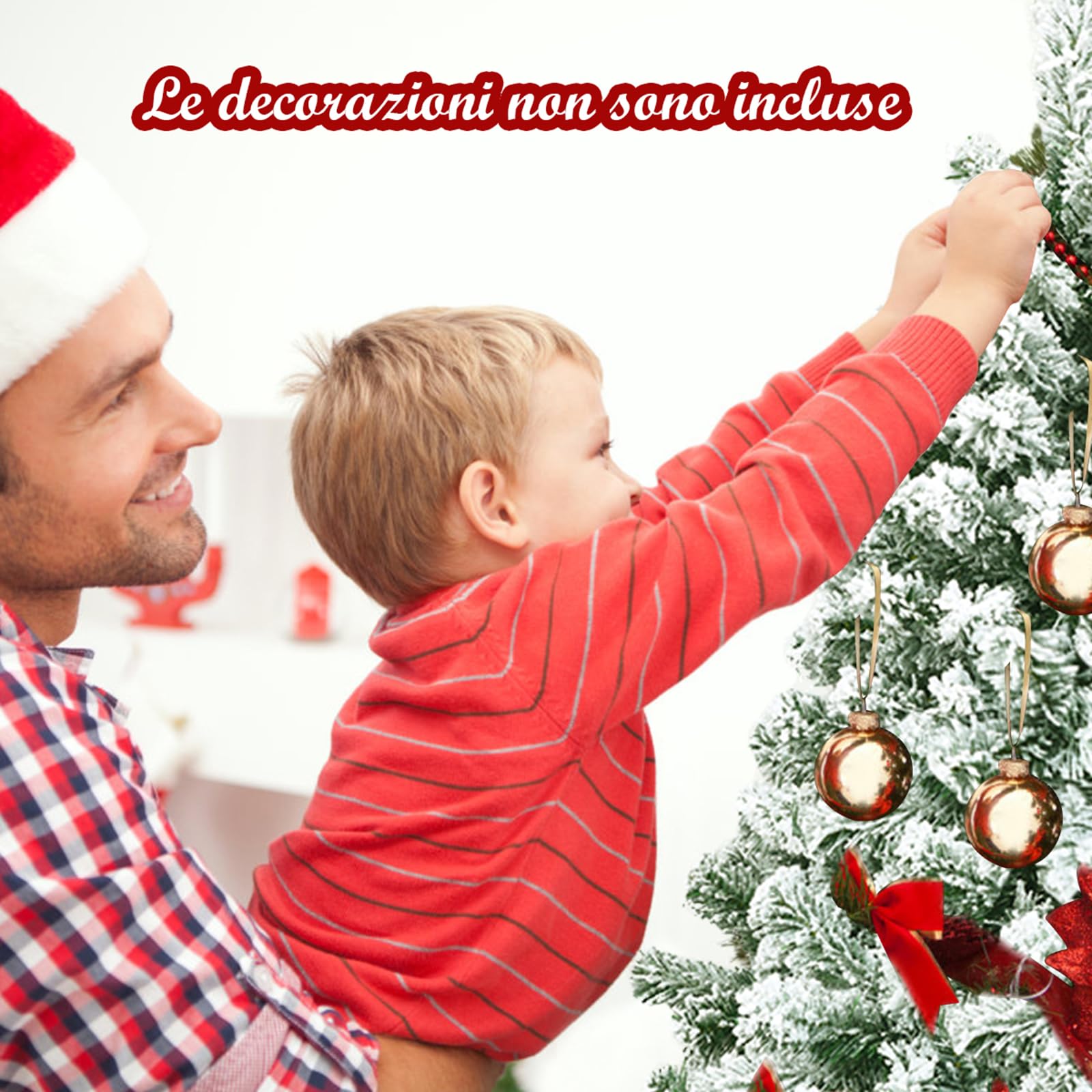COSTWAY Albero di Natale Innevato da 135/180/225 cm, Albero di Natale con 400/928/1364 Rami Folti e Base di Metallo, Decorazione Natalizia per Casa, Ufficio e Negozio (225 cm)