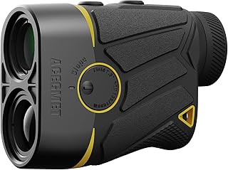 Golf Rangefinder, ACEGMET 1100 Yards Range Finder Golfing, Flag Lock with Pulse Vibration and Fast Focus System Golf Range Finder, Slope On/Off Switch, 6X Magnification, Clear & Accurate Measurement