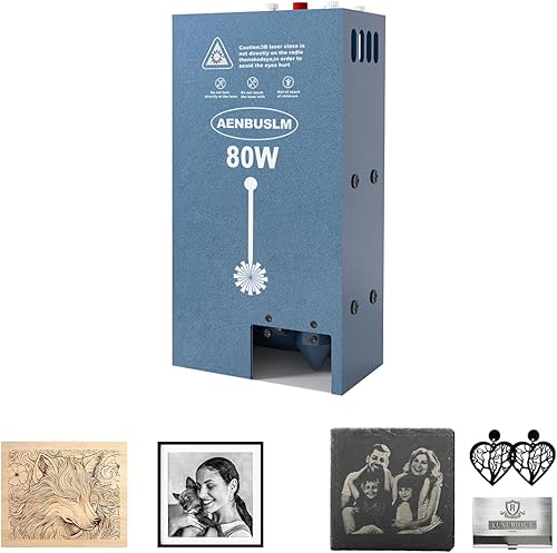 Miniatura 18 de Módulo láser de 40 W con asistencia de aire incorporada, enfoque fijo, doble punto comprimido ultrafino para tallado, grabado y corte CNC en madera