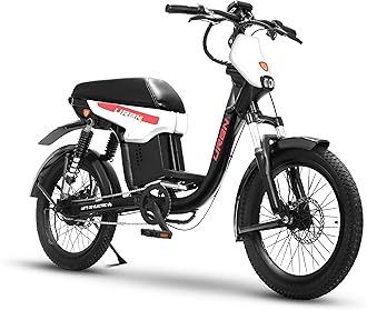 URBN E Bike | URBN Standard Long Range | Range up to 120 Kms in Pedal Assist Mode | Electric Cycle (Red & White)