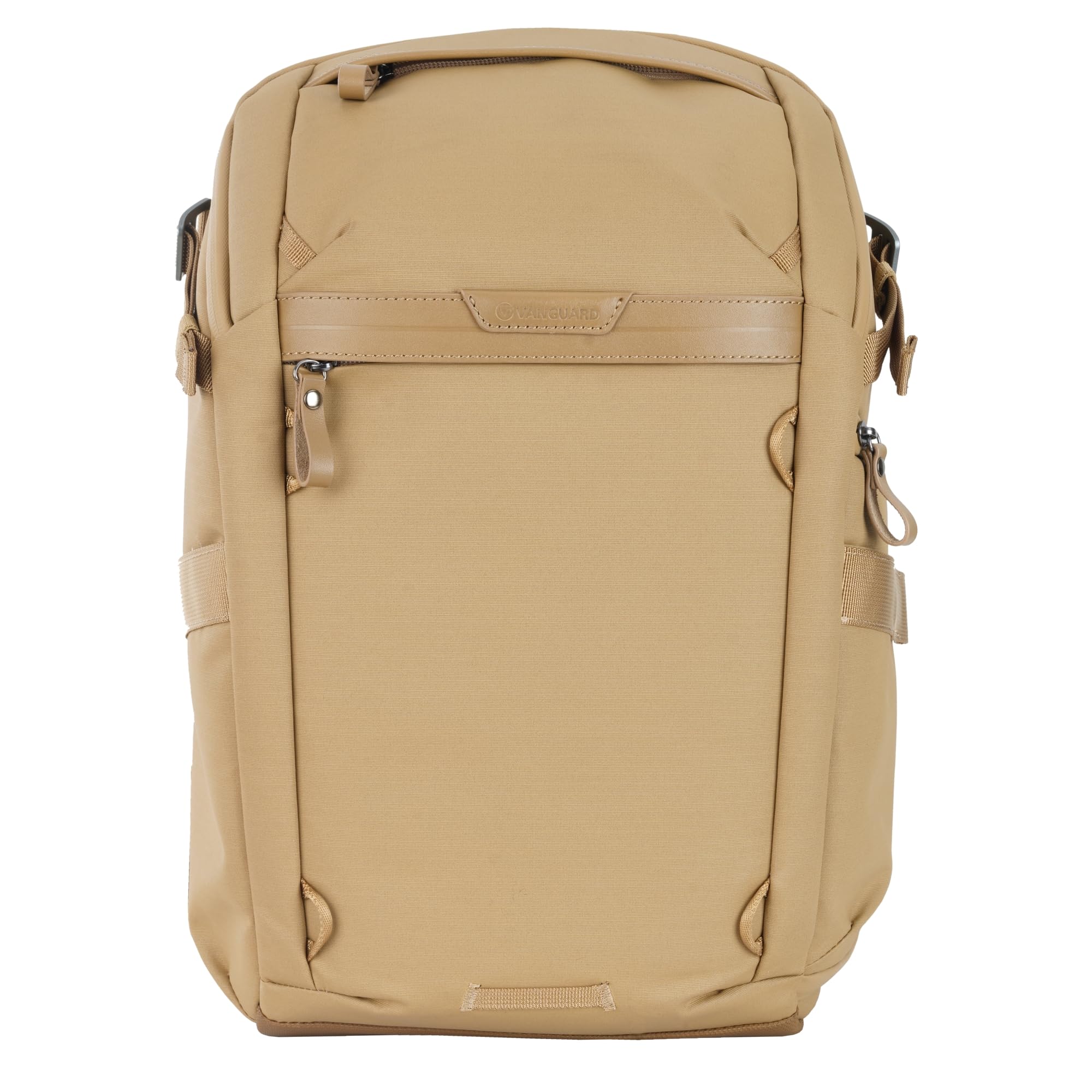 VANGUARD VEO Metro B20L Camera &amp; Everyday Backpack (Beige) – Fits 70–200mm Attached, 14" Laptop Storage, Convertible Daypack Design, Carry-On Ready