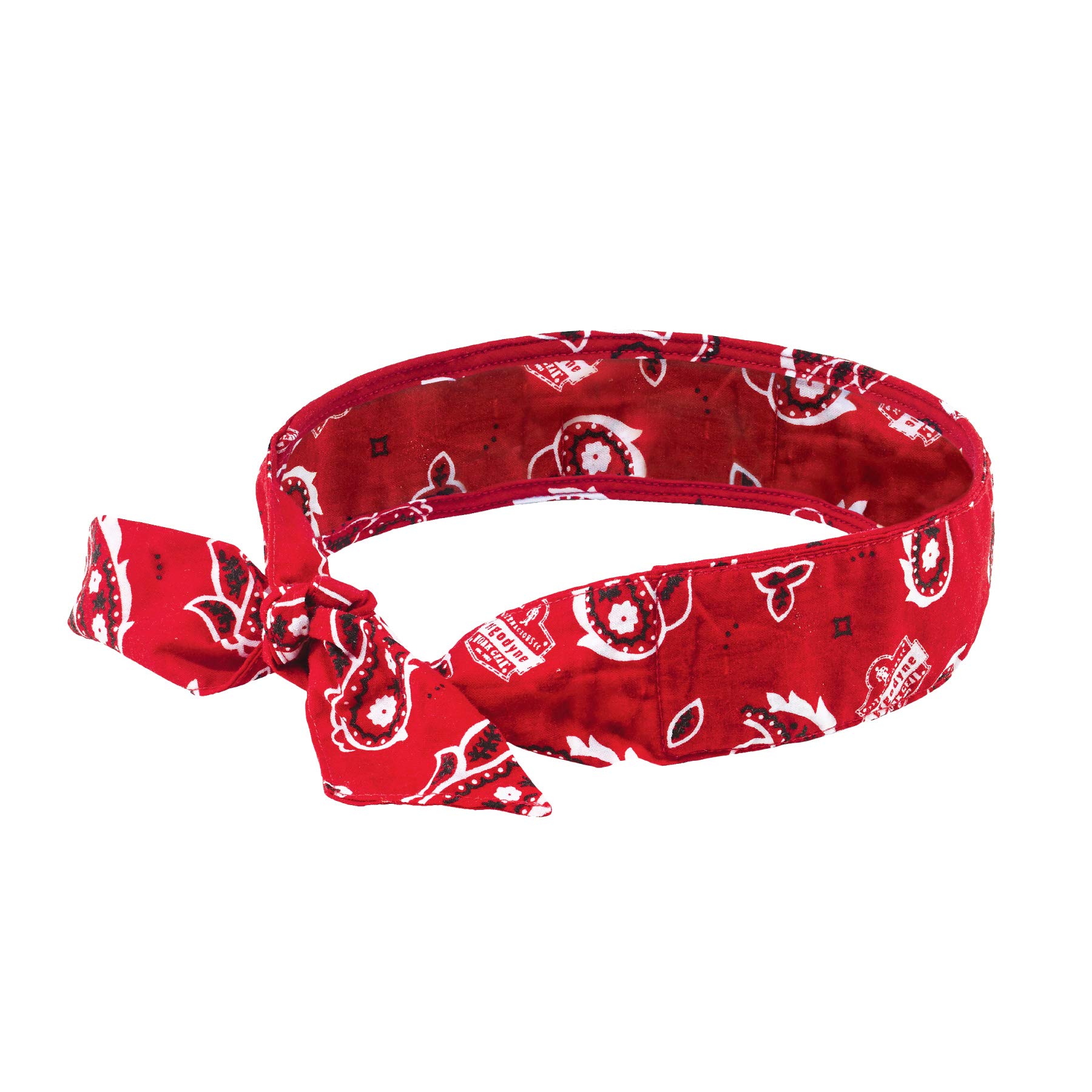 ErgodyneErgodyne Chill Its 6700 Cooling Bandana, Red Western, Evaporative Polymer Crystals For Cooling Relief, Tie For Adjustable Fit