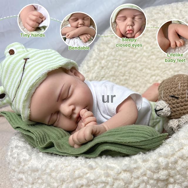 Foto 2 de 7 de Muñecas realistas de Bebe Reborn Silicona de 33CM, Micro prematuros