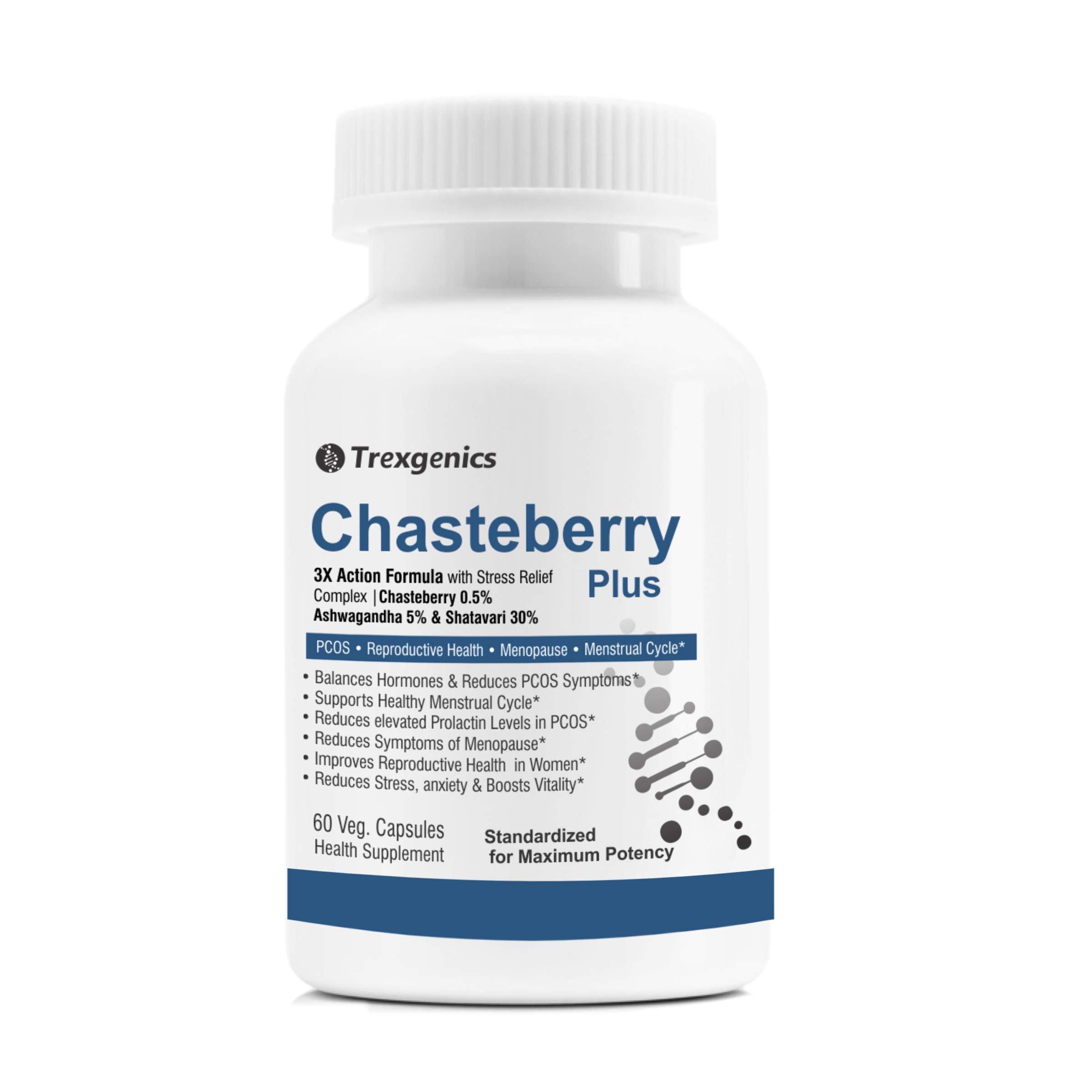 Trexgenics CHASTEBERRY PLUS Womens health formula with Chasteberry, Ashwagandha & Shatavari (60 Vcaps) (Pack of 1) (B09KMYGX5F) Amazon Price History, Amazon Price Tracker